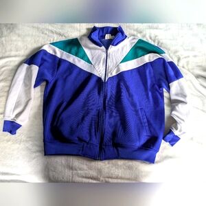 Retro JC Penney USA Olympic Blue White Jacket Full Zip Coat